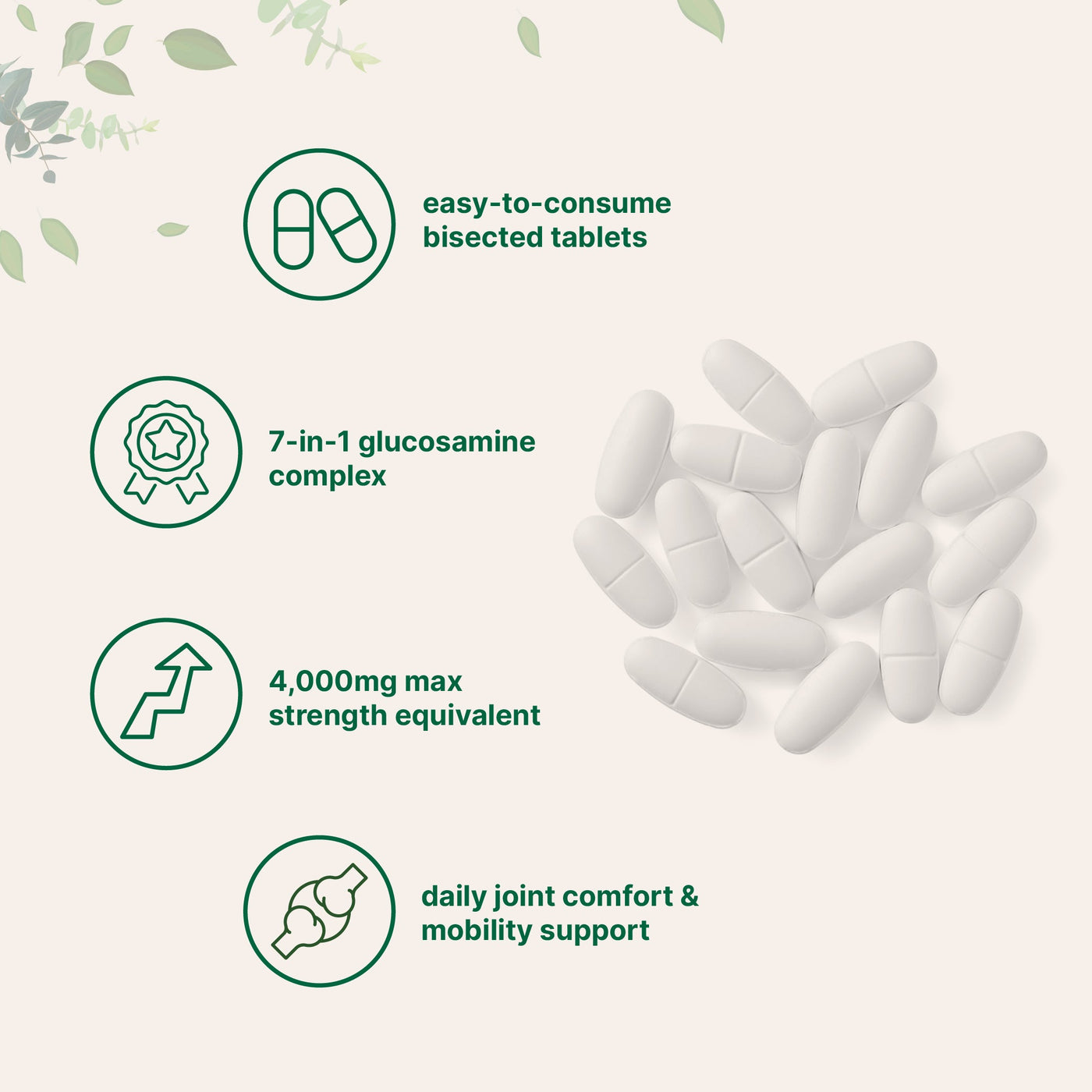 Micro Ingredients Glucosamine Chondroitin MSM and Turmeric Supplement