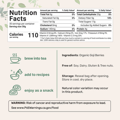 Micro Ingredients Organic Goji Berries 32 Ounce