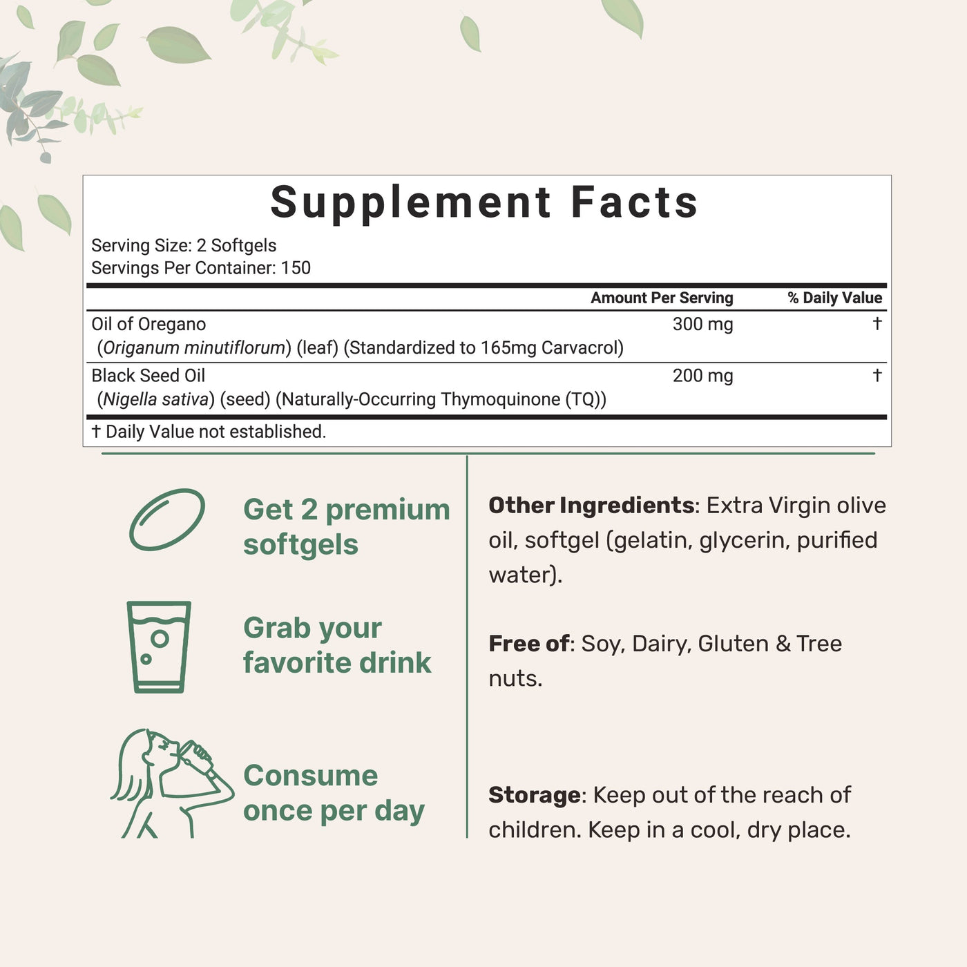 Micro Ingredients Oregano Oil with Black Seed Oil