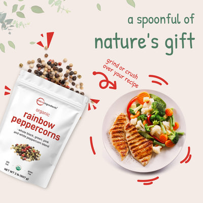 Micro Ingredients Organic Whole Rainbow Peppercorn Blend