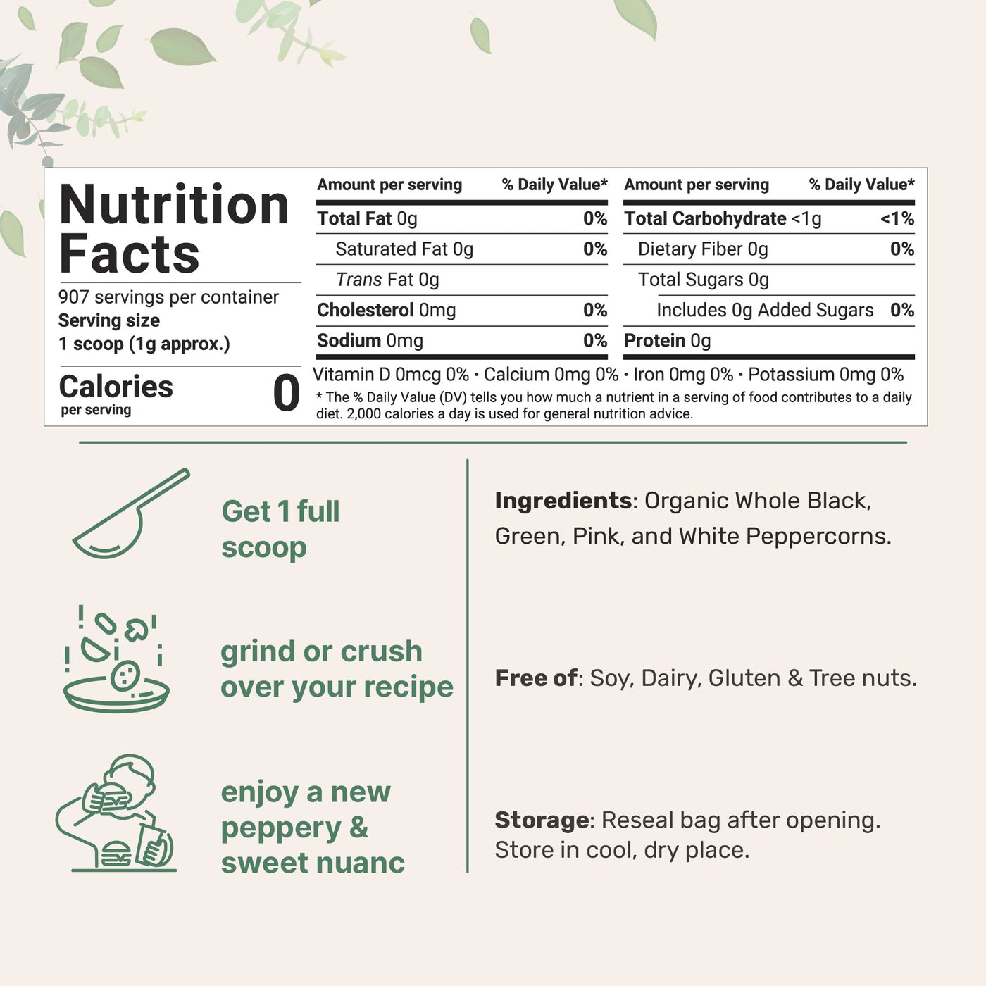 Micro Ingredients Organic Whole Rainbow Peppercorn Blend