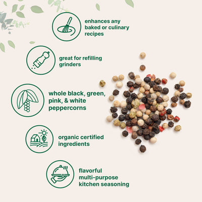 Micro Ingredients Organic Whole Rainbow Peppercorn Blend