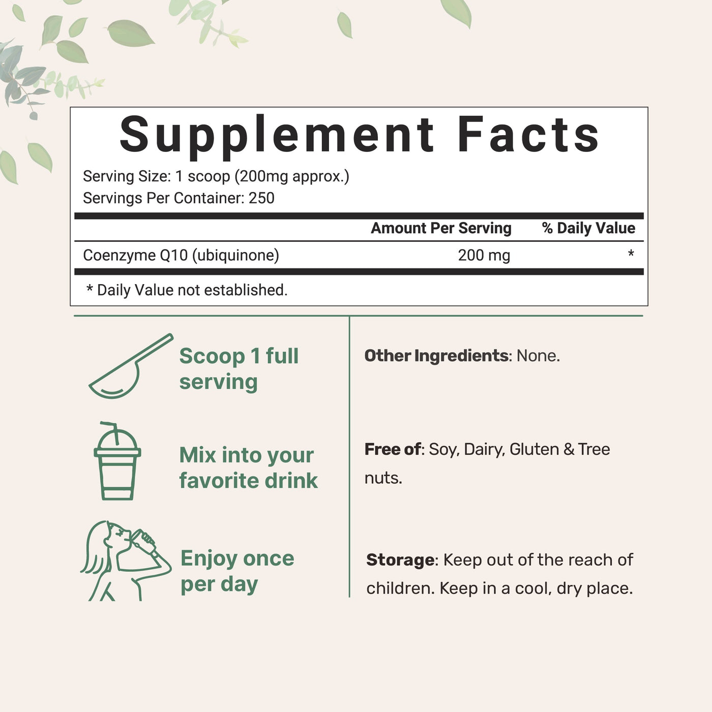 Micro Ingredients COQ10 Powder, 50 Grams