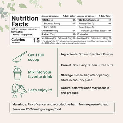 Micro Ingredients Organic Beet Root Powder-4lb