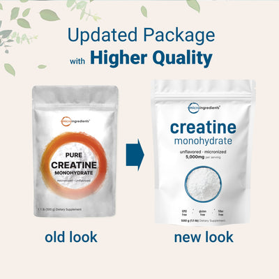 Micro Ingredients Micronized Creatine Monohydrate Powder - Unflavored