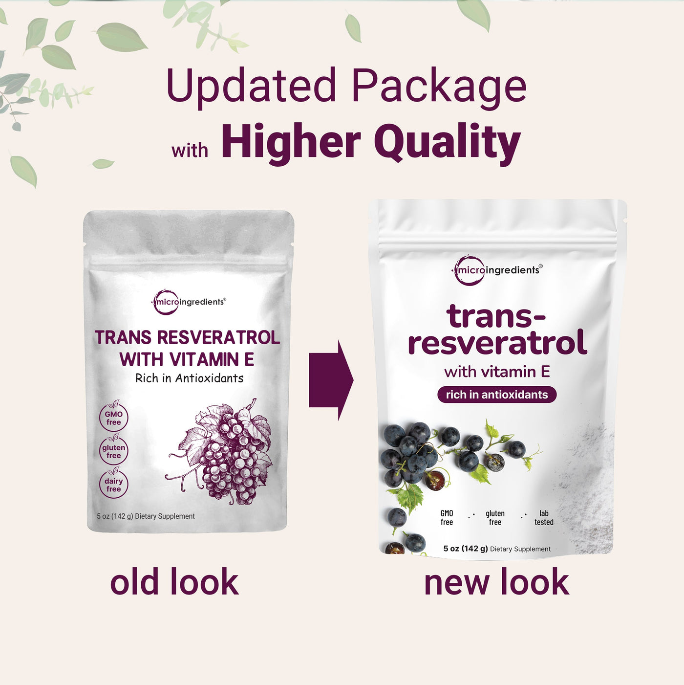 Micro Ingredients Trans-Resveratrol with Vitamin E Powder