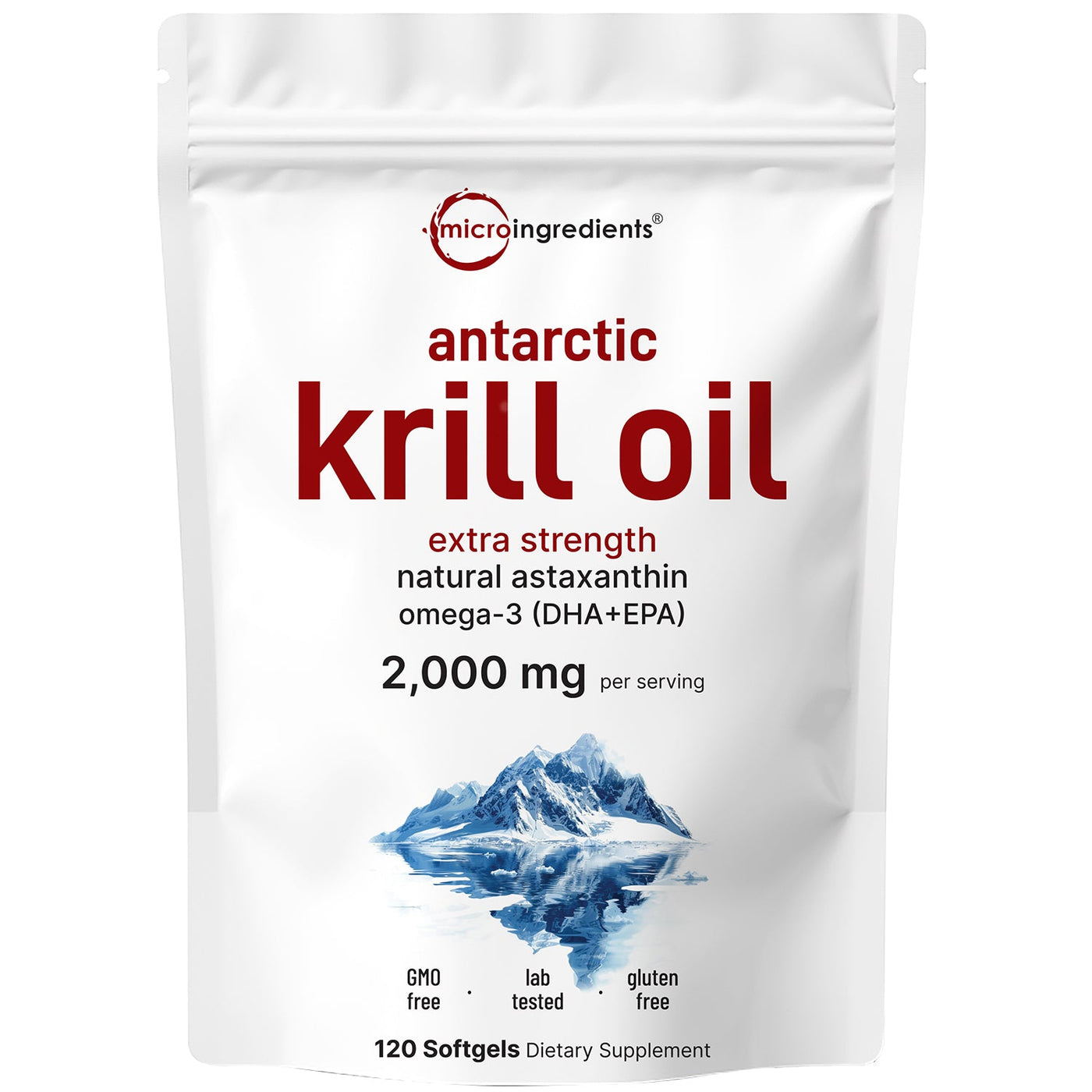 Micro Ingredients Antarctic Krill Oil 2000mg, 240 softgels